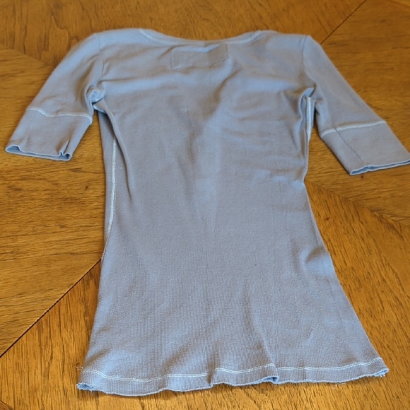 Y2K Hollister Women's Half Sleeve Gray Henley Tee Bella Swan - Picture 9 of 12